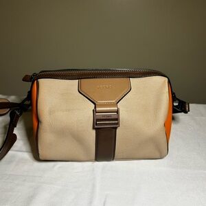 PEDRO Beige and Orange Crossbody Bag